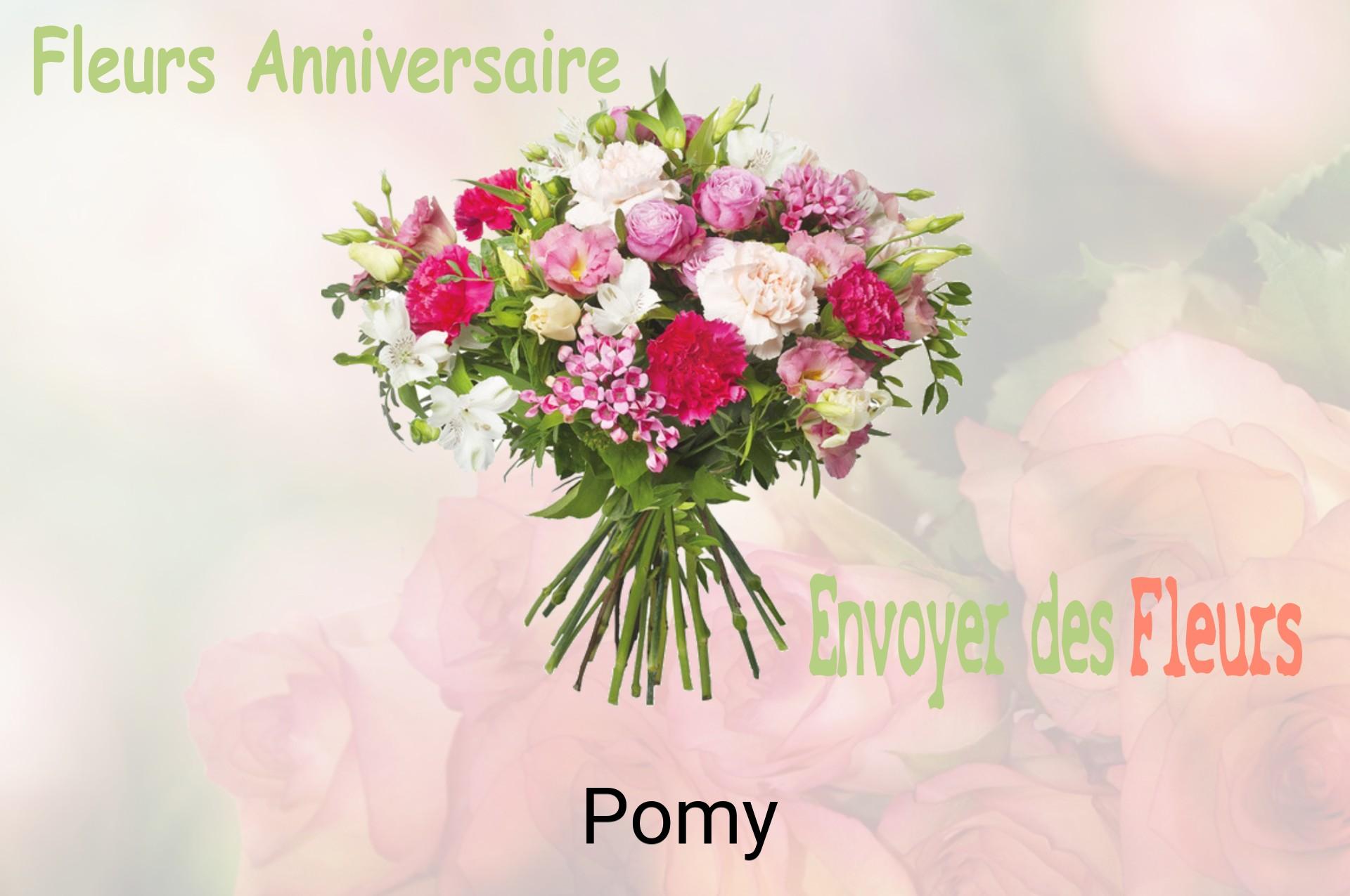 Bouquet de fleurs d’anniversaire livré à Pomy